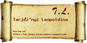 Tarjányi Leopoldina névjegykártya